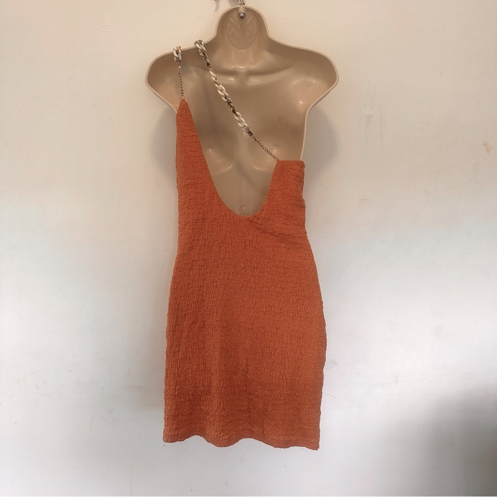 Camila Coelho Ursula Peach One Shoulder Bodycon Dress Revolve Size Small - Picture 3 of 11